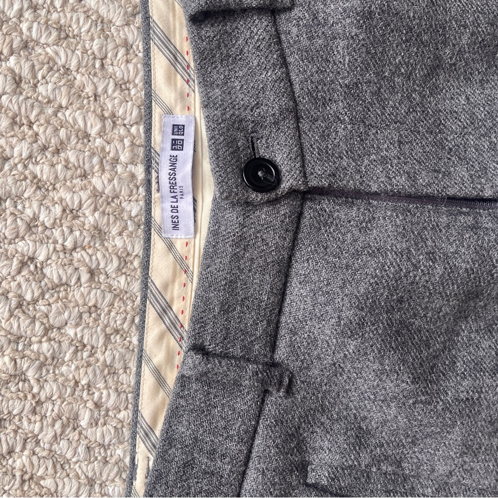 Uniqlo Charcoal Wool Trousers